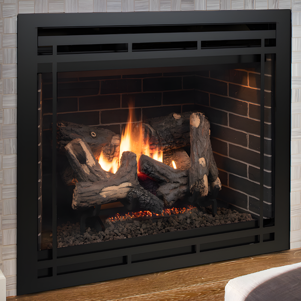 Superior DRT4200 Series Traditional Direct Vent Gas Fireplace with Craftsman Black Facade