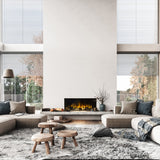 Sustainable Hearth Signal 40-Inch Single-Sided Linear Electric Fireplace in Living Room