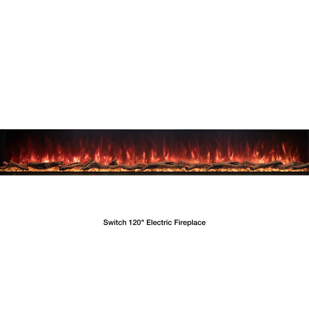 EcoSmart Fire Switch Linear 120-Inch Built-In Electric Fireplace