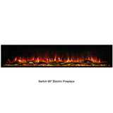 EcoSmart Fire Switch Linear 80-Inch Built-In Electric Fireplace