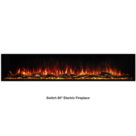 EcoSmart Fire Switch Linear 80-Inch Built-In Electric Fireplace
