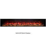 EcoSmart Fire Switch Linear 96-Inch Built-In Electric Fireplace