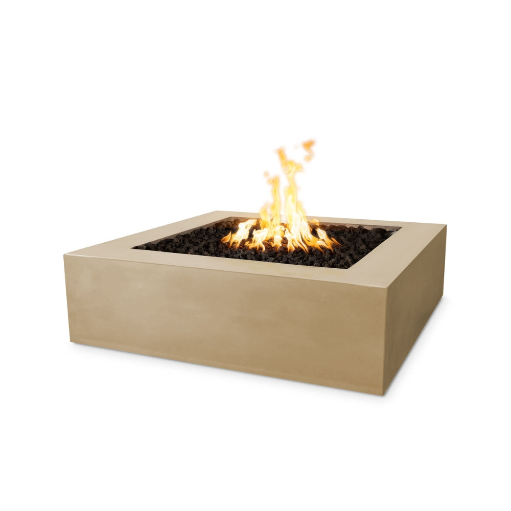 Top Fires Quad GFRC Gas Fire Pit - Match Lit Brown