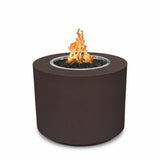 Top Fires Round Powder Coated Gas Fire Pit in Copper Vein