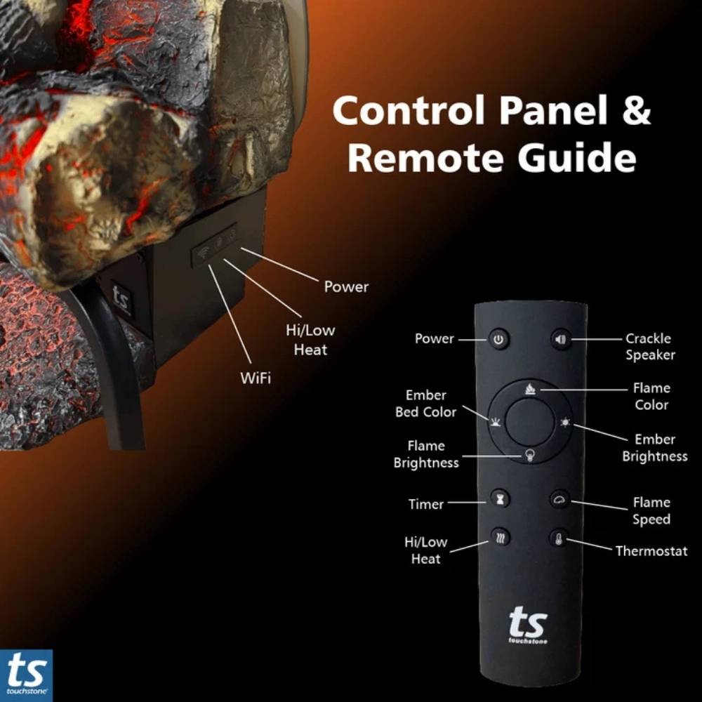 Touchstone Burnbrite Control Panel and Remote Guide