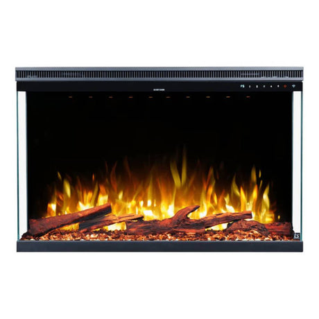 Touchstone Forte Infinity Pro 40-Inch 3-Sided Smart Electric Fireplace Front View