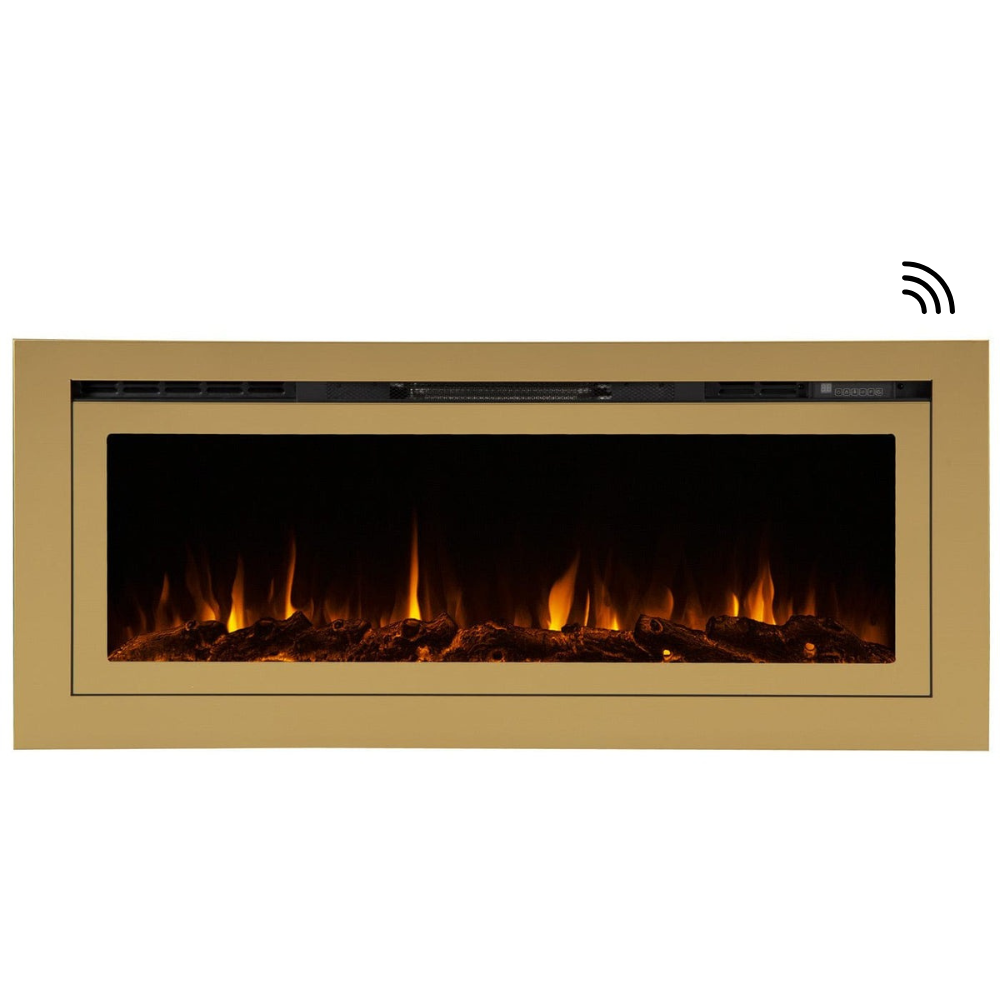Touchstone Deluxe Gold 50-Inch Built-In Smart Electric Fireplace 86275