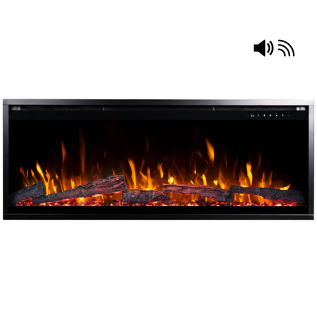 Touchstone Sideline Elite Pro Electric Fireplaces with Glowing Logs and Crackling Sound