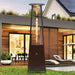 Paragon Outdoor Vesta Flame Tower Patio Heater in Bronze at a backyard