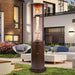 Paragon Outdoor Vulcan Round Propane Heater in Bronze at the backyard