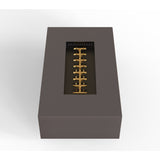 warming trends aon r60 rectangular fire pit table in charcoal with crossfire brass burner