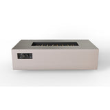 warming trends aon r60 rectangular fire pit table in sand pebble