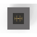 warming trends charcoal square fire pit, top view