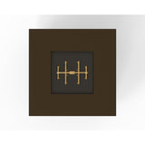 warming trends bronze square fire pit, top view