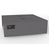 Warming Trends AON S48 Square Fire Table in Charcoal with burner cover