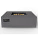 Warming Trends AON S48 Square Fire Table in Charcoal with recessed controls and brass burner