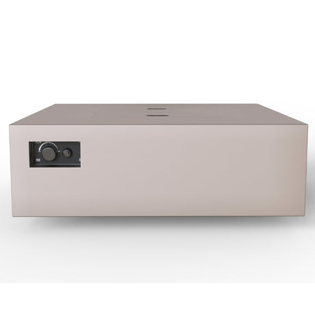 Warming Trends AON S48 Square Fire Table in Sand Pebble, side view