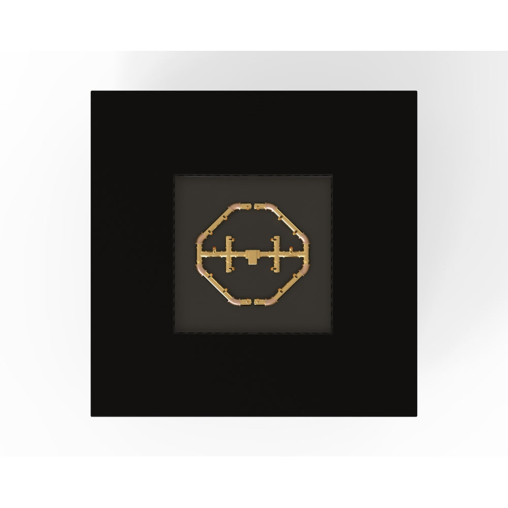 Warming Trends AON S48 Square Fire Table in Black, top view