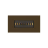 warming trends aon r72 rectangular fire pit table in bronze, top view