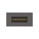 warming trends aon r72 rectangular fire pit table in charcoal, top view