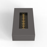 warming trends aon r72 rectangular fire pit table in charcoal with brass burner