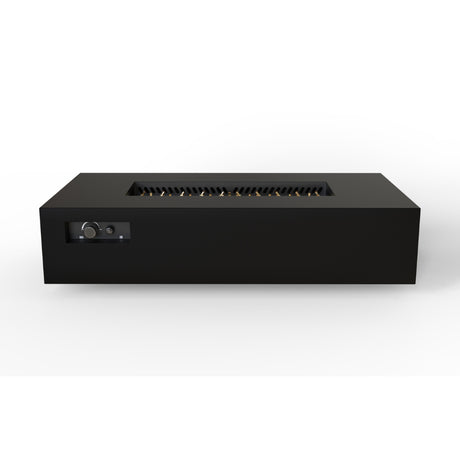 warming trends aon r72 rectangular fire pit table in black