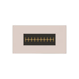 warming trends aon r72 rectangular fire pit table in white, top view