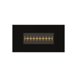 warming trends aon r72 rectangular fire pit table in black, top view