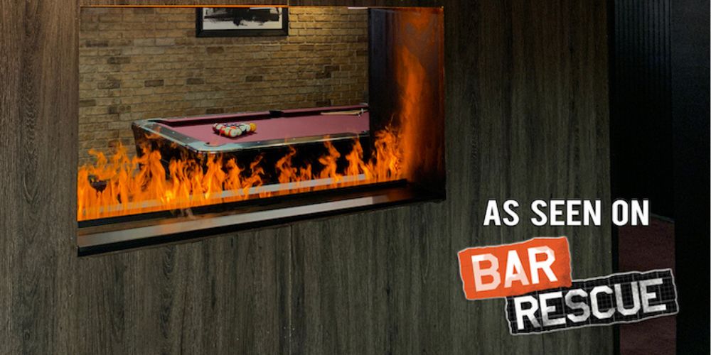 Water Vapor fireplace featured on Bar Rescue TV Show