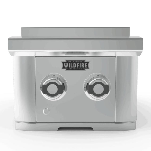 Wildfire Double Side Burner in SS Front View