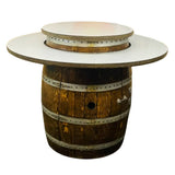Wine Barrel Dude 46-Inch Dining Height Gas Fire Pit Table