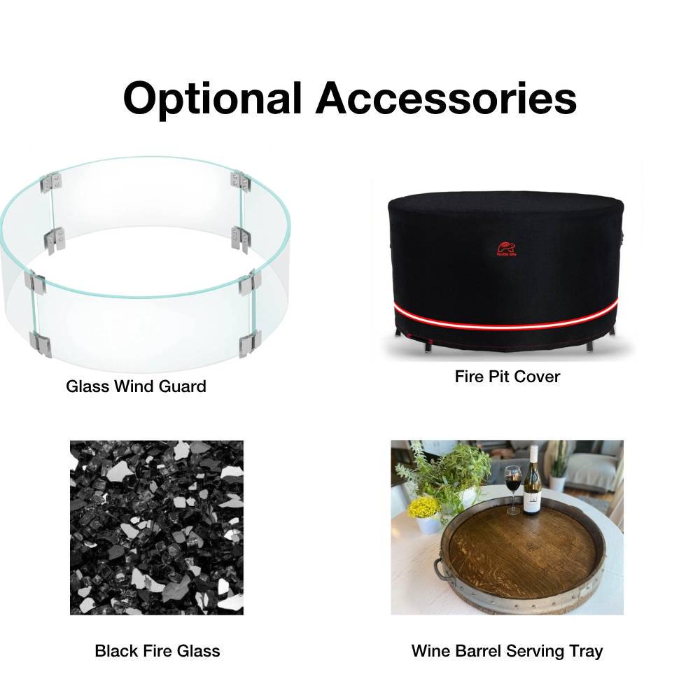 Wine Barrel Dude Dining and Bar Height Optional Accessories