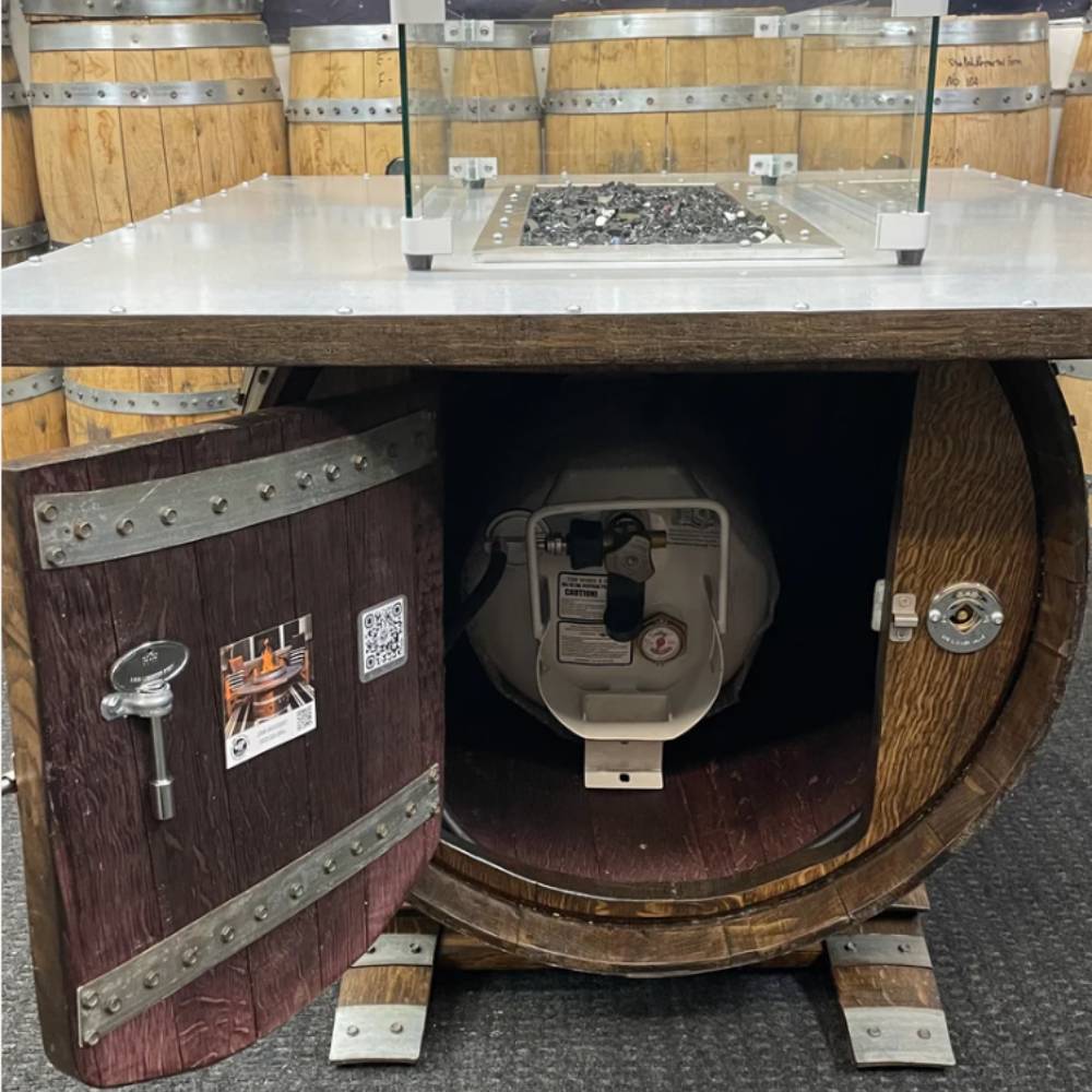 Wine Barrel Dude Sidecar Access Door Open