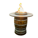 Wine Barrel Dude Tall Boy 46-Inch Wooden Gas Fire Pit Table