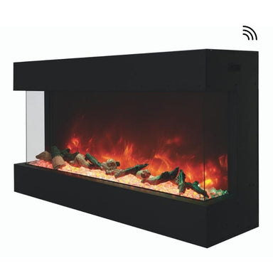 Amantii TRU-VIEW 40-Inch Indoor Outdoor 3-Sided Smart Electric Fireplace (40-TRU-VIEW-XL)