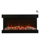 Amantii TRU-VIEW XT IndoorOutdoor 3-Sided Smart Electric Fireplace