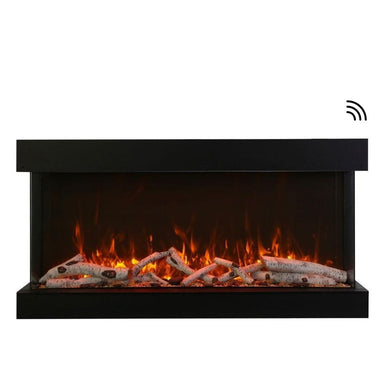 Amantii TRU-VIEW XT IndoorOutdoor 3-Sided Smart Electric Fireplace