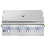 American Made Grills Atlas 42-Inch Built-In Gas Grill front view with four lighted control knobs