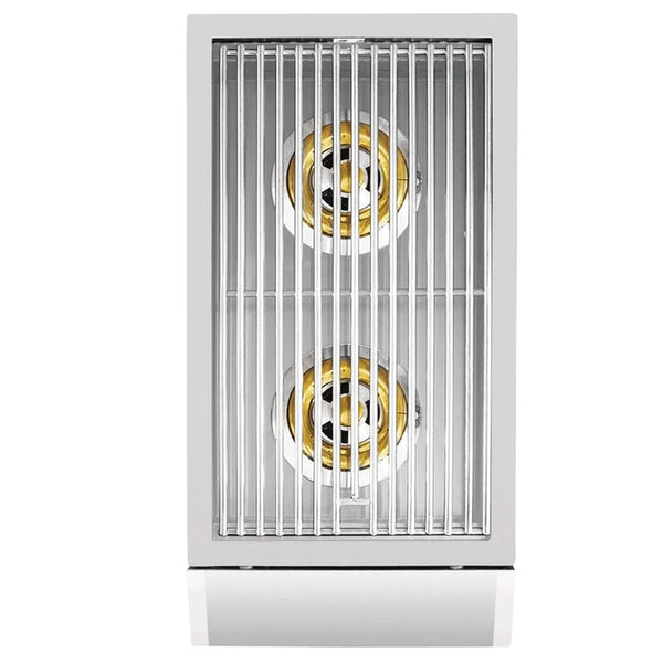 American Made Grills Atlas Double Side Burner top view showing two burners under the stainless steel grate
