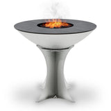 Arteflame Platinum 40-Inch Tall Euro Base Corten Steel Fire Pit with Cooktop