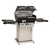Broilmaster Slow Cooker Q3X Free Standing Aluminum Gas Grill with stainless steel cart