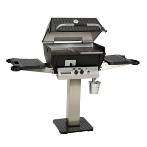 Broilmaster Slow Cooker Q3X Free Standing Aluminum Gas Grill with side shelves
