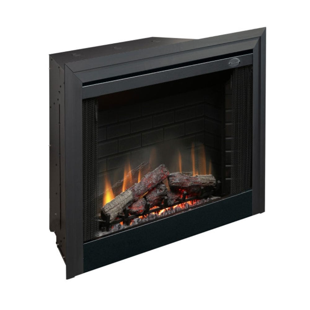Angled view of Dimplex 39-Inch Deluxe Built-in Electric Firebox