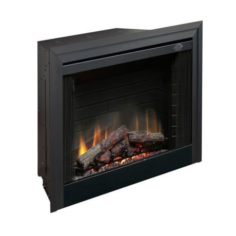 Angled view of Dimplex 39-Inch Deluxe Built-in Electric Firebox
