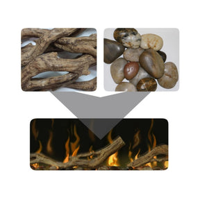 Dimplex Driftwood and River Rock Accessory Kit for Dimplex Linear Fireplaces