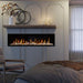 Dimplex Ignite Evolve 60-Inch Built-In Linear Electric Fireplace in a transitional bedroom