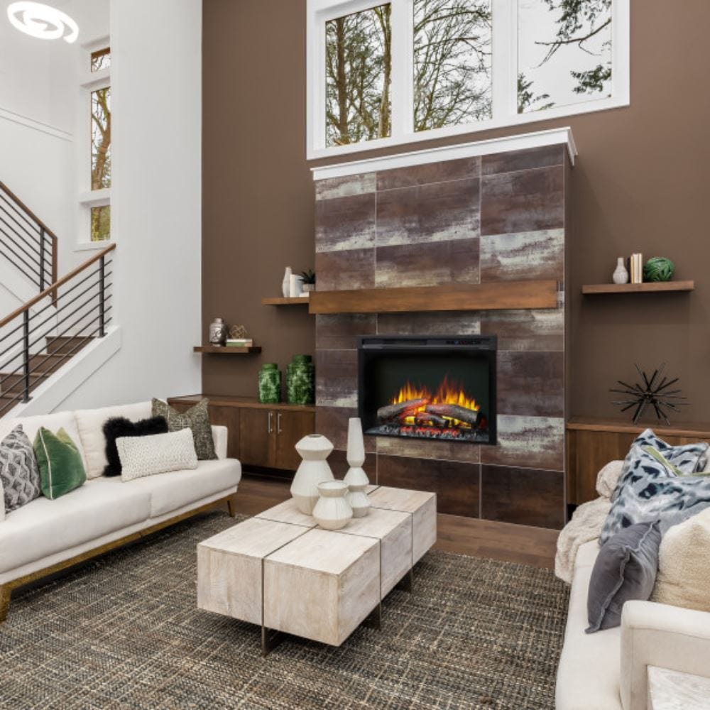 Dimplex Multi-Fire XHD33L Plug-in Electric Firebox in a cozy home