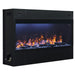 Dimplex Opti-Myst 46-Inch Linear Smart Vapor Fireplace with driftwood logs and acrylic crystals