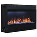 Dimplex Opti-Myst 46-Inch Linear Smart Vapor Fireplace with acrylic crystals and blue lighting