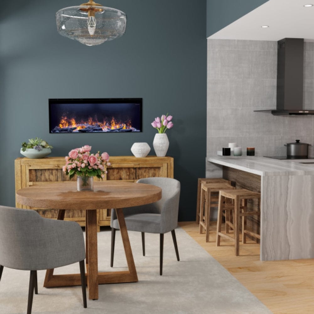 Dimplex Opti-Myst 46-Inch Linear Smart Vapor Fireplace by the kitchen ...
